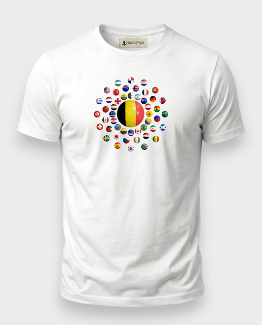 AU48: Belgium White Globe T-Shirt