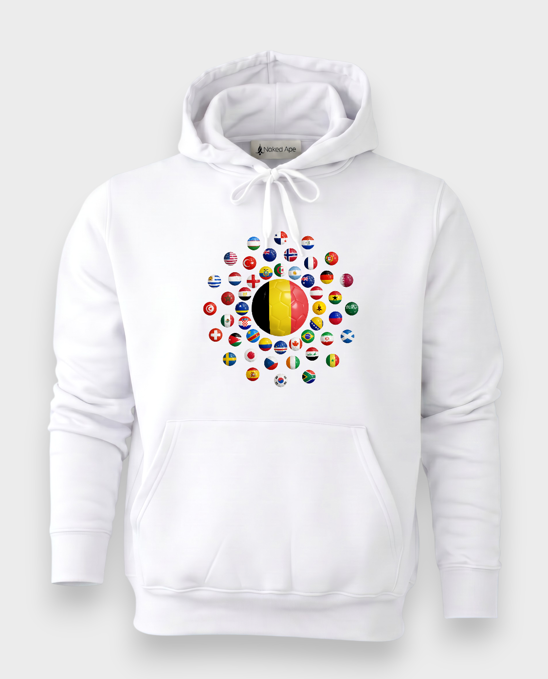 AU48: Belgium White Globe Hoodie