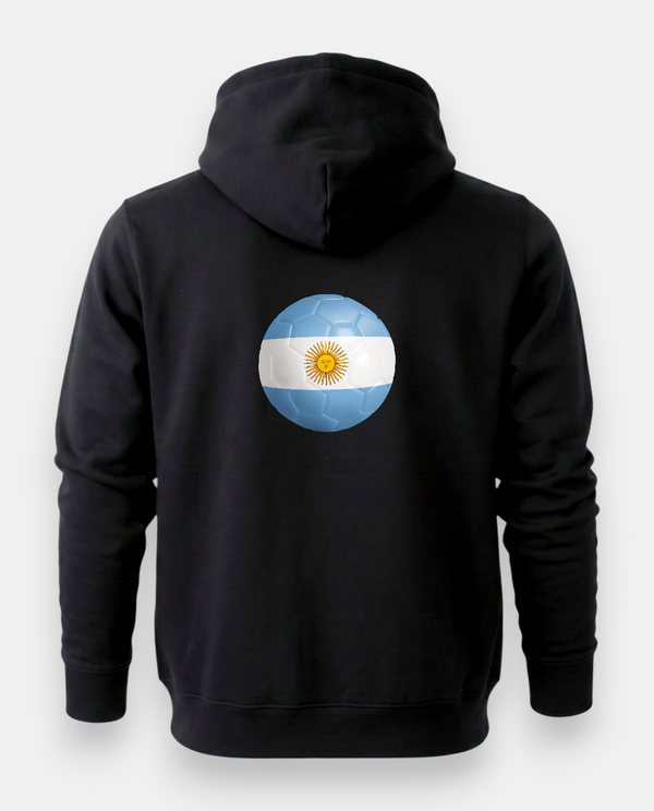 AU48: Argentina Black Globe Hoodie back