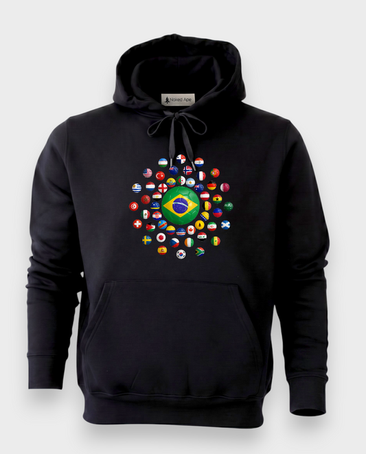 AU48: Brazil Black Globe Hoodie