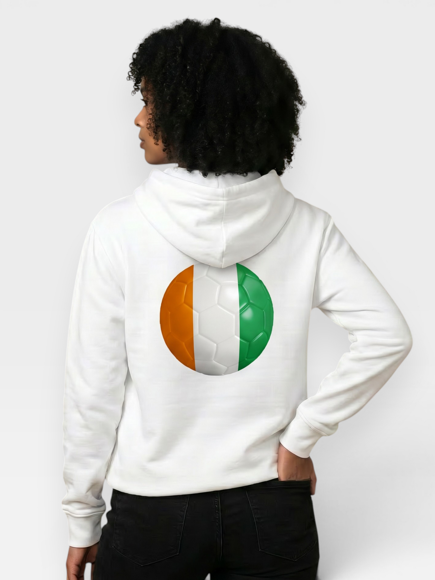 The 48 Collection: Côte d'Ivoire Globe Hoodie — White