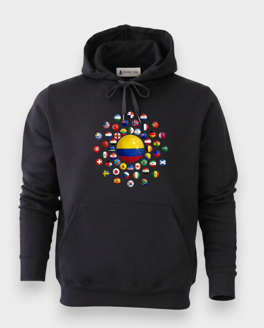 AU48: Colombia Black Globe Hoodie