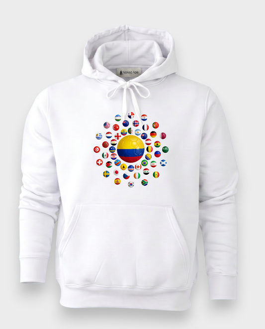 AU48: Colombia White Globe Hoodie
