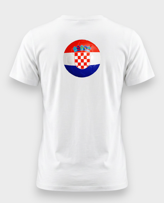 AU48: Croatia White Globe T-Shirt