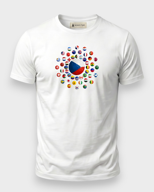 AU48: Czechia White Globe T-Shirt