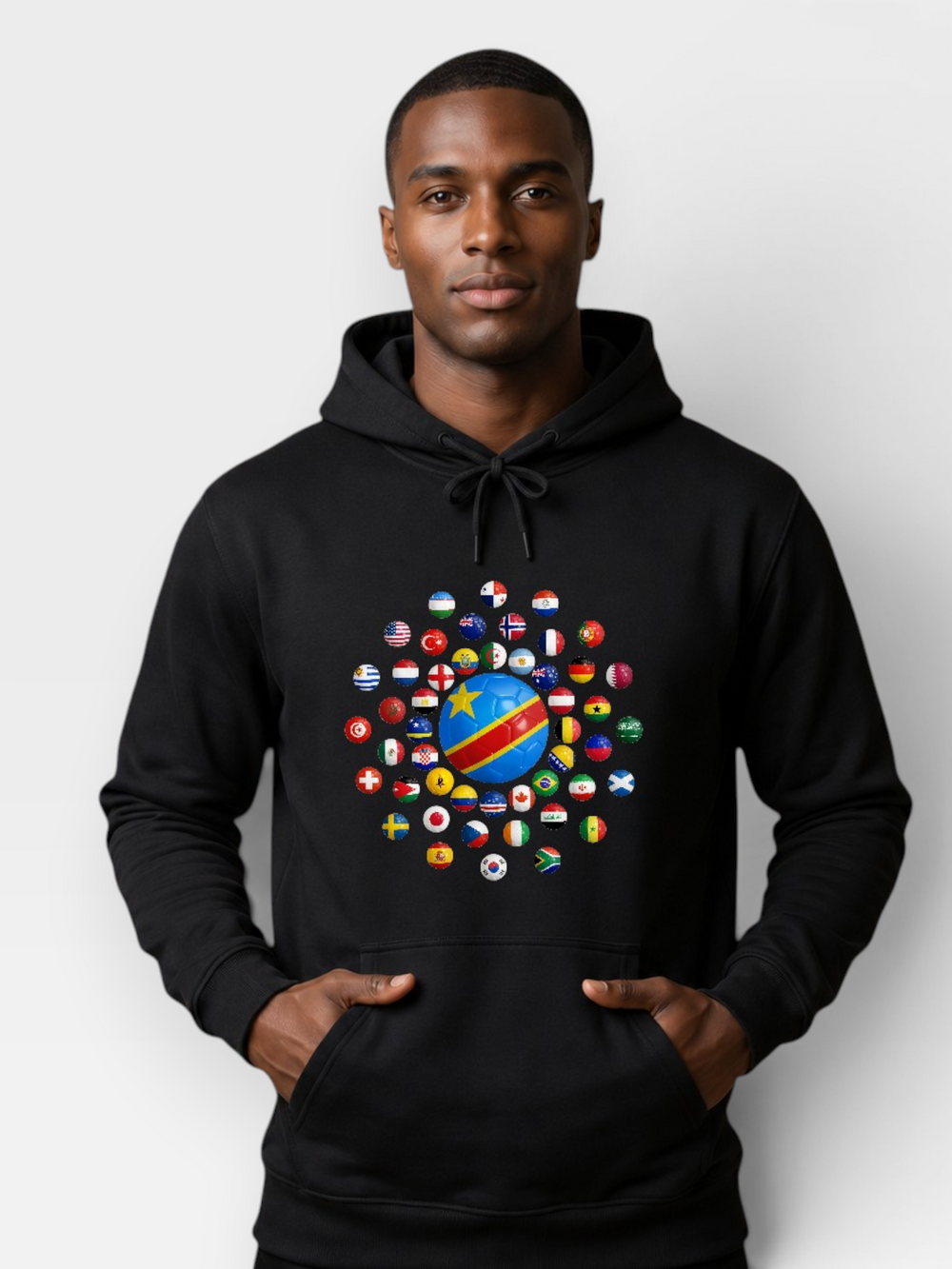The 48 Collection: DR Congo AU Galaxy Hoodie — Black