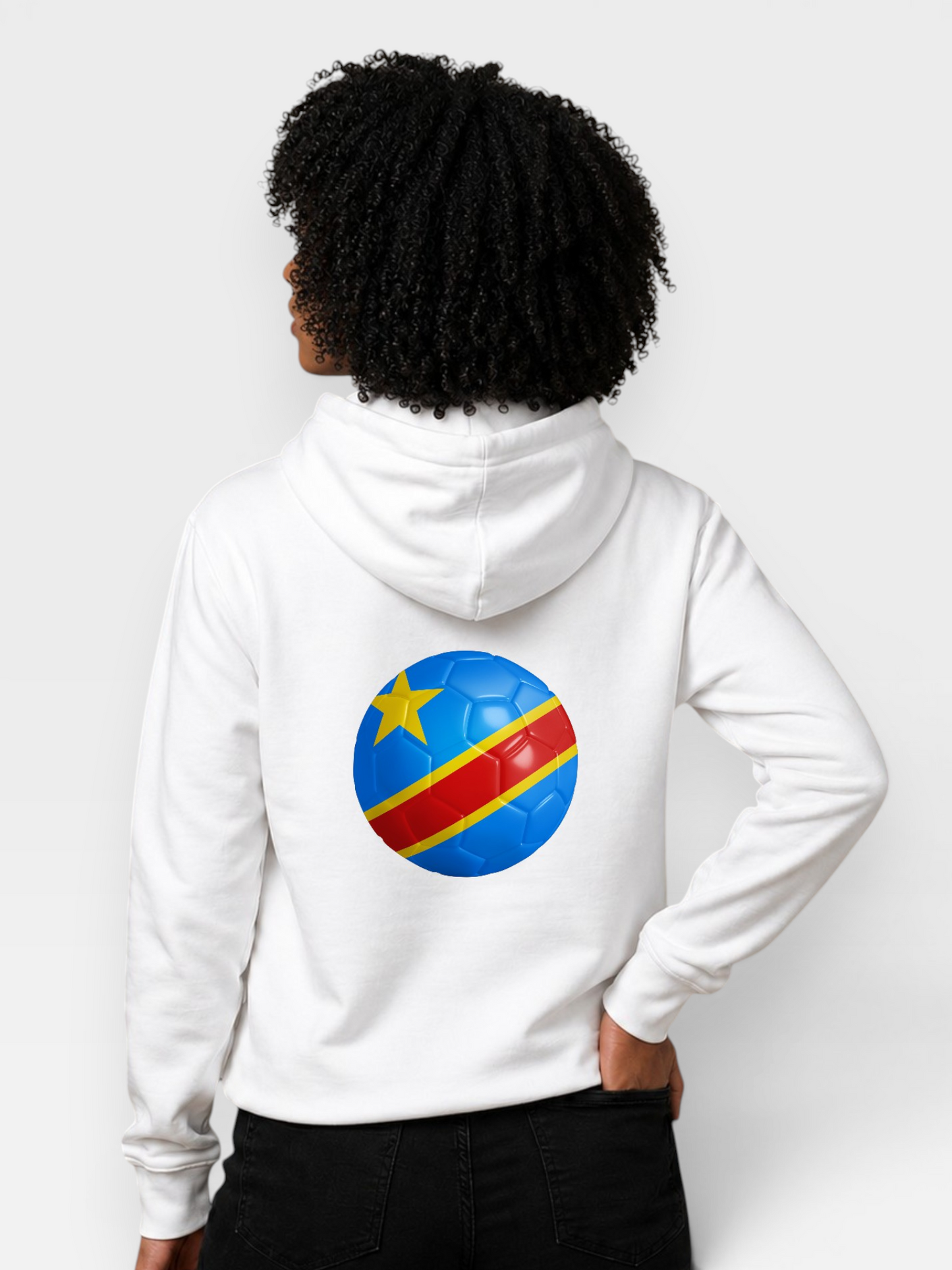 AU48: DR Congo Galaxy Hoodie — White