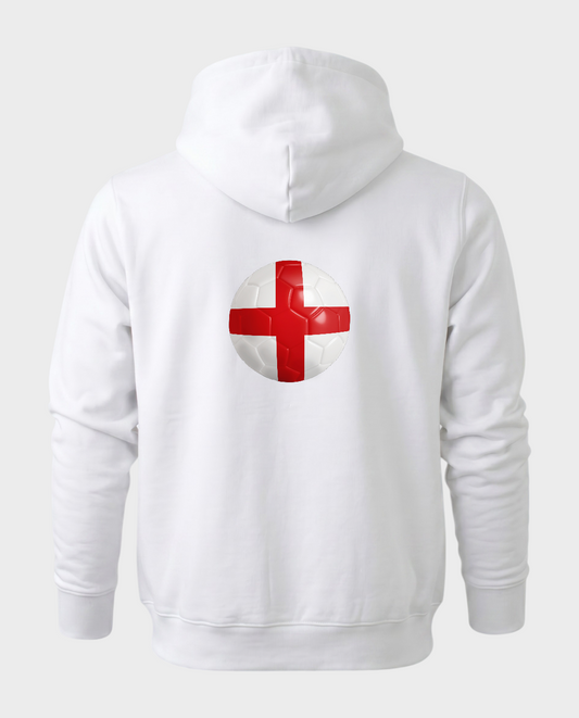 AU48: England White Globe Hoodie
