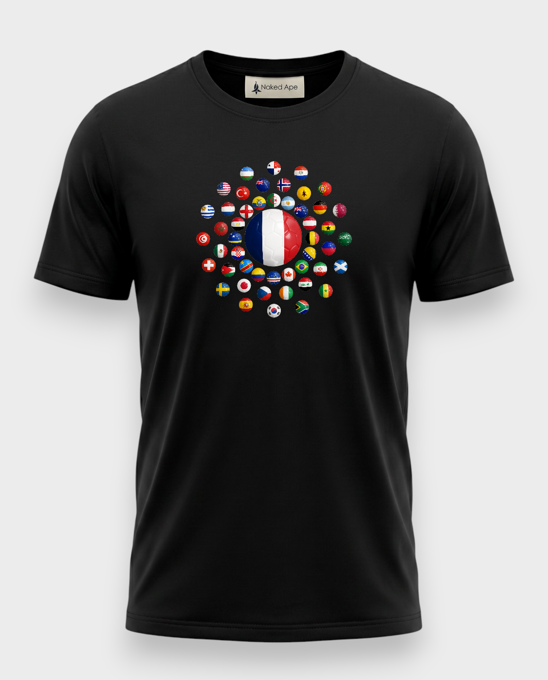 AU48: France Black Globe T-Shirt