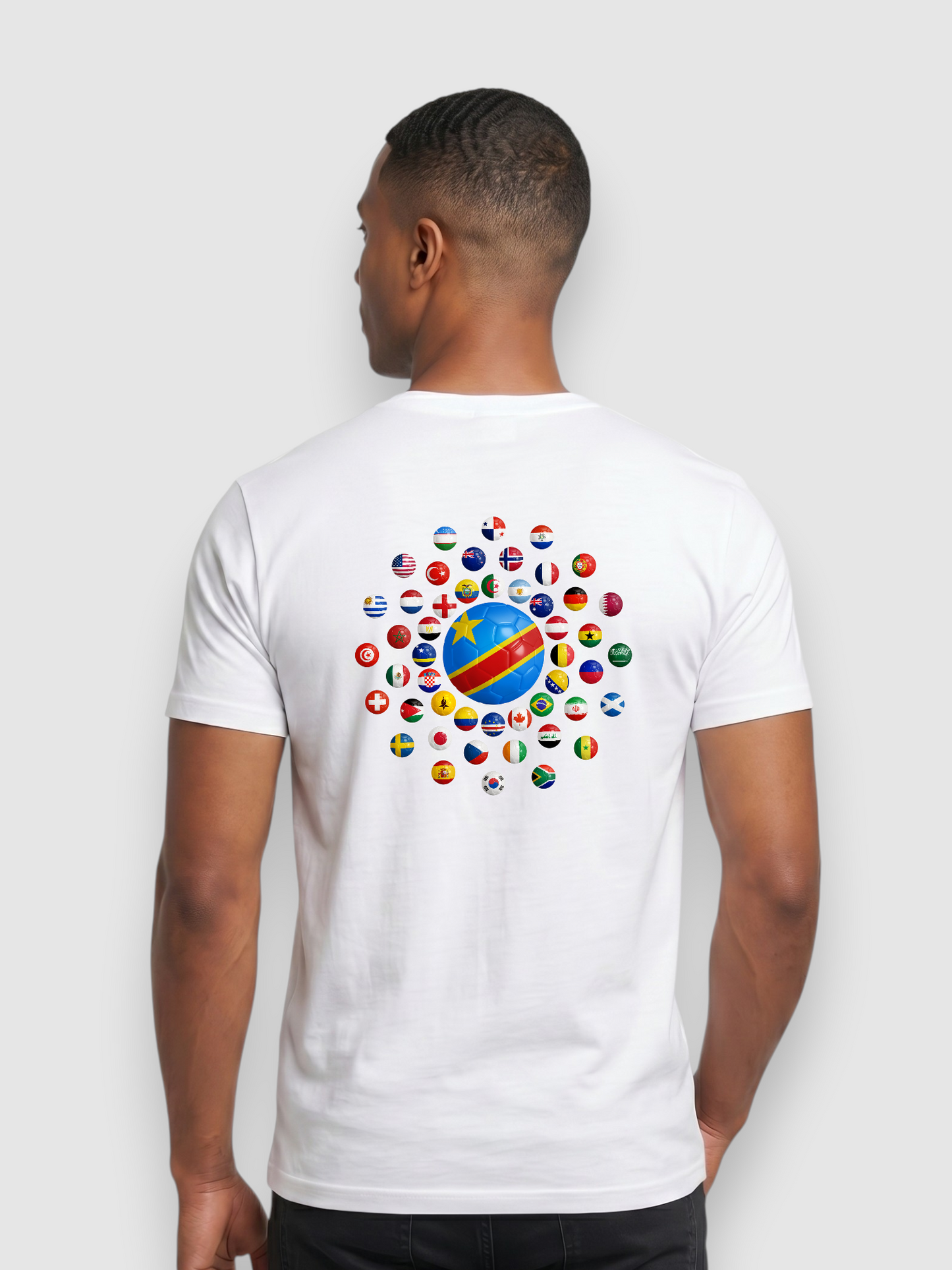 The 48 Collection: DR Congo Tee — Black & White