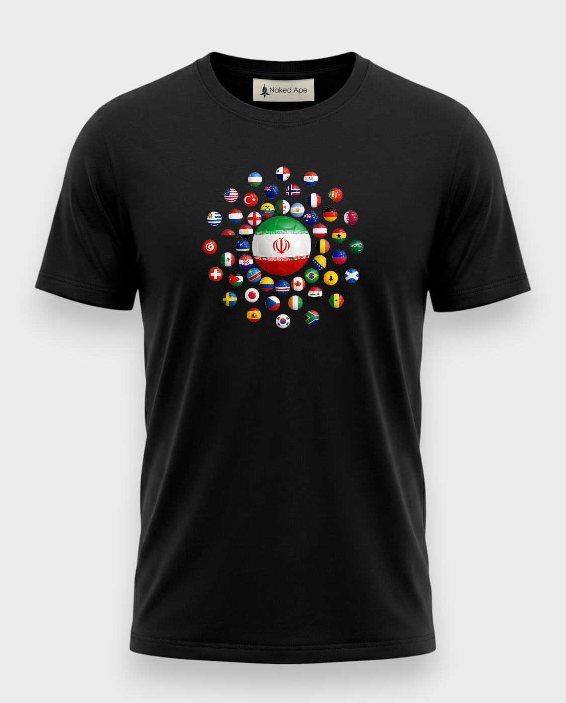 AU48: Iran Black Globe T-Shirt