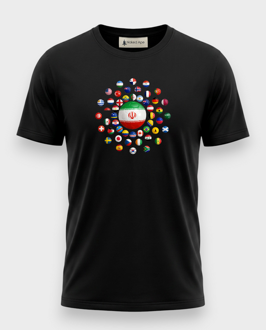 AU48: Iran Black Globe T-Shirt