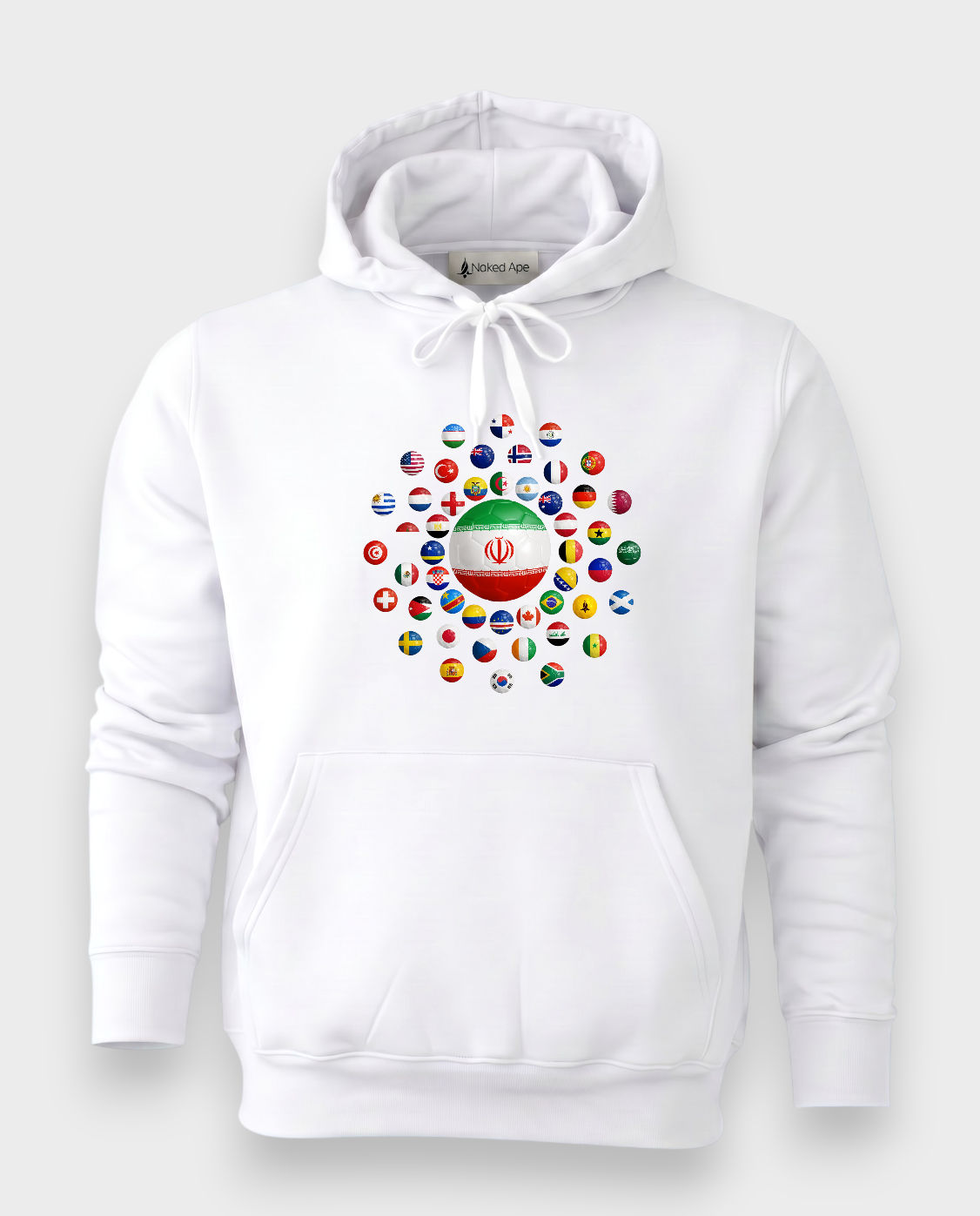 AU48: Iran White Globe Hoodie