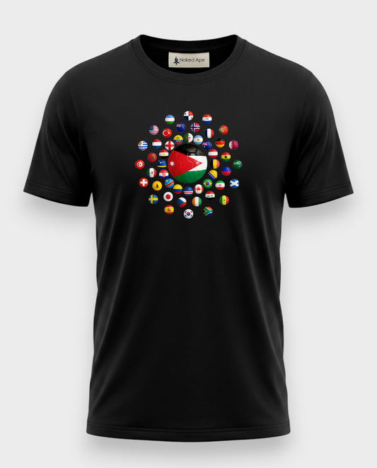AU48: Jordan Black Globe T-Shirt