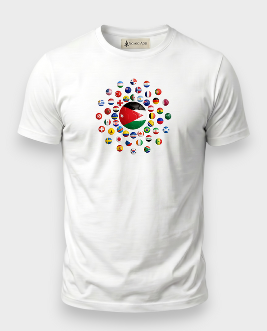 AU48: Jordan White Globe T-Shirt