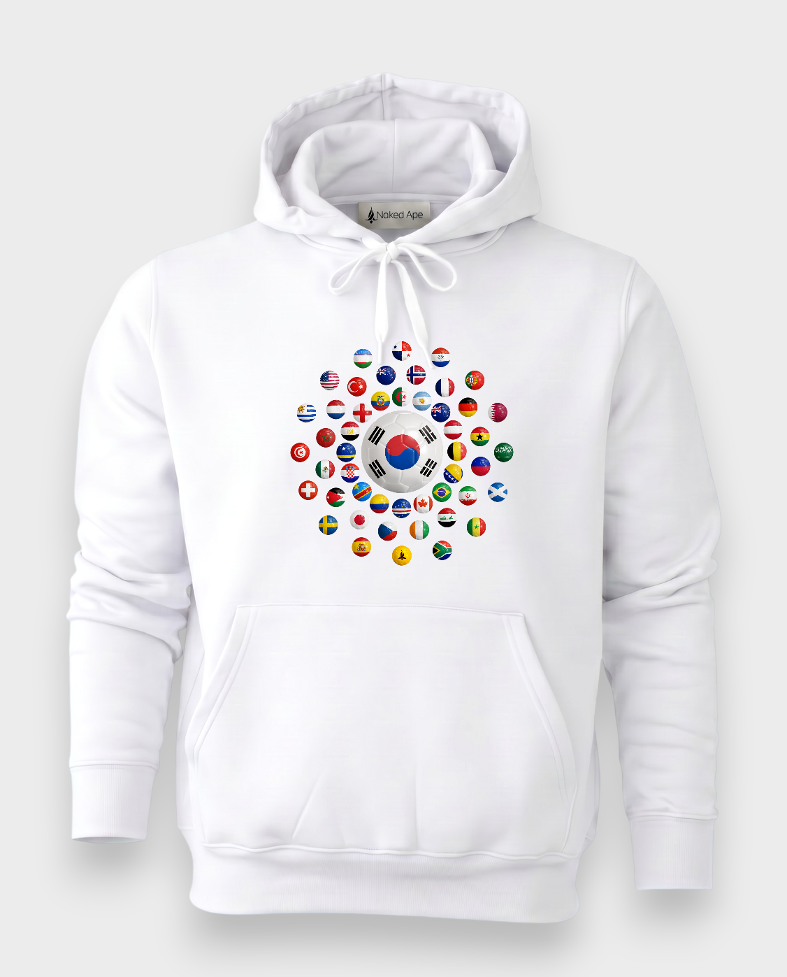 AU48: South Korea White Globe Hoodie