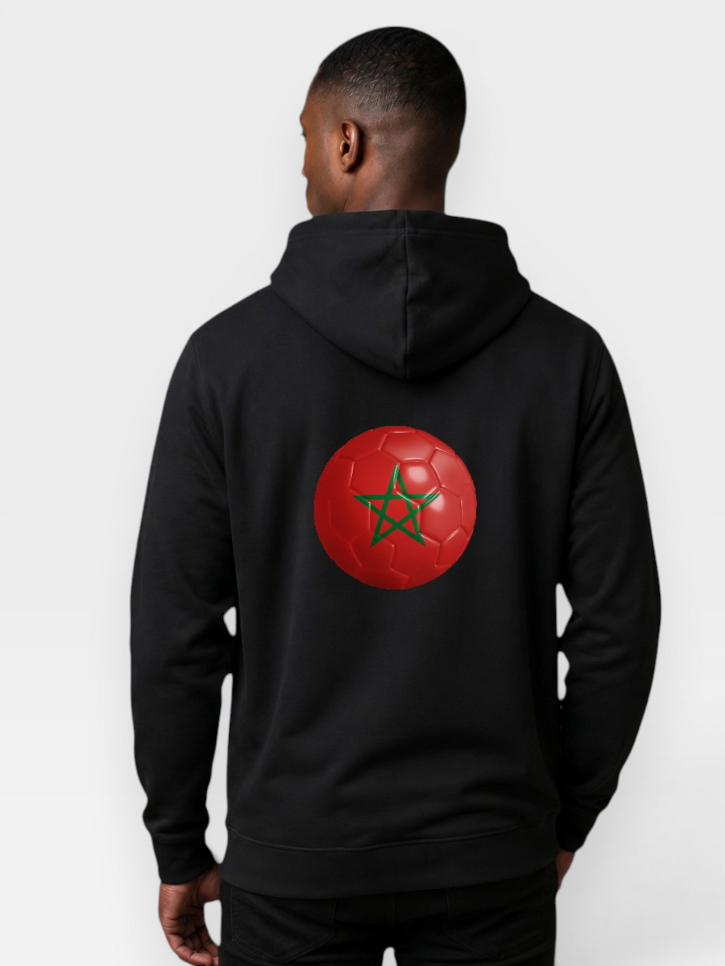 The 48 Collection: Morocco Globe Hoodie — Black