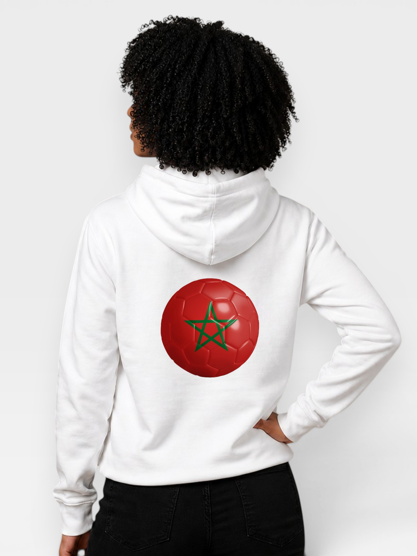 The 48 Collection: Morocco Globe Hoodie — White