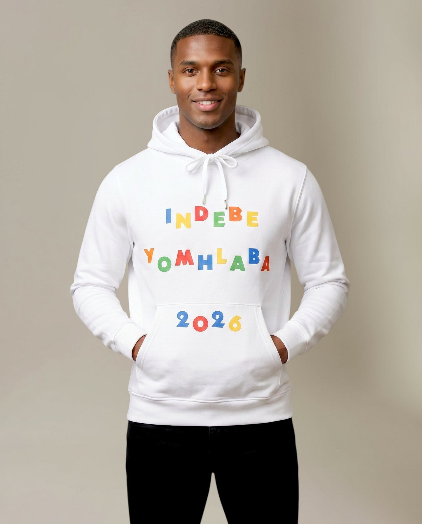 The 48 Collection: Morocco AU INDEBE YOMHLABA Hoodie — White