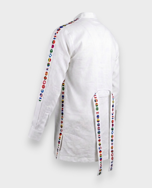 AU48: "Ltd. Ed." World Mathanda Dress — White