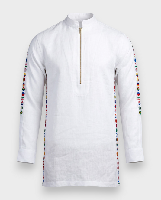 AU48: "Ltd. Ed." World Mathanda Dress — White