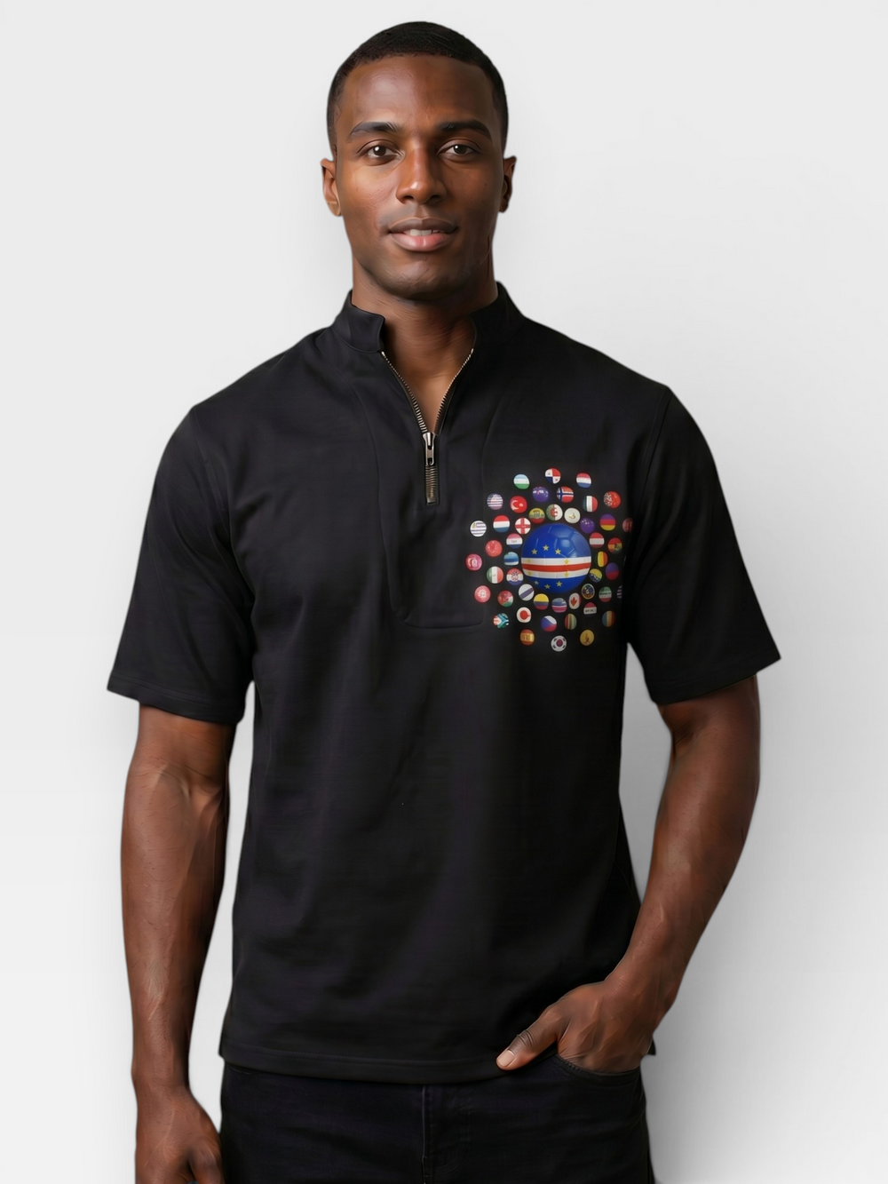 The 48 Collection: The Mathanda Short Sleeve Shirt | Cape Verde Limited Edition — Black