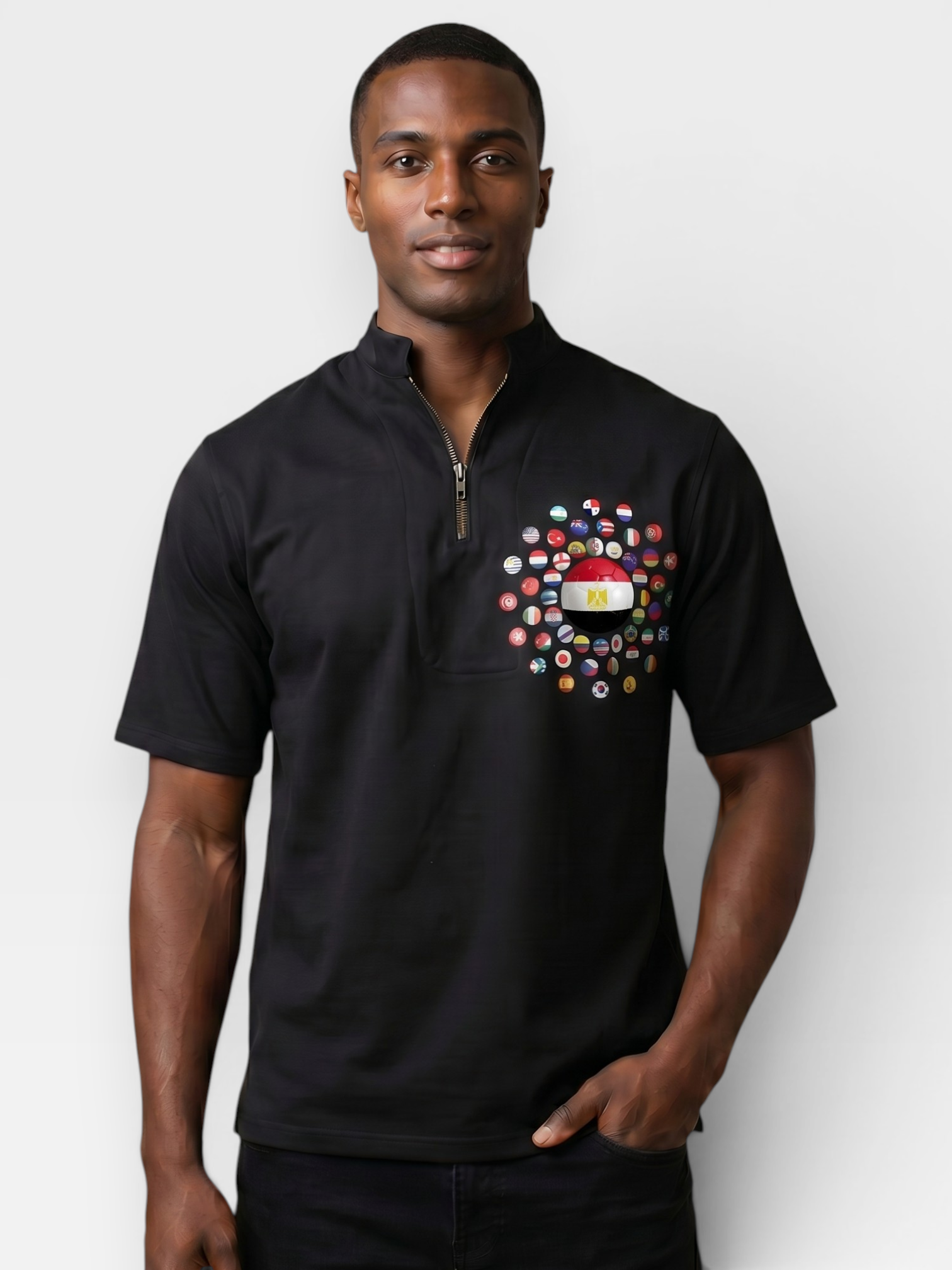 AU48: The Mathanda Short Sleeve Shirt | Egypt Limited Edition — Black