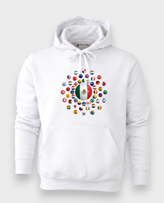 AU48: Mexico White Globe Hoodie