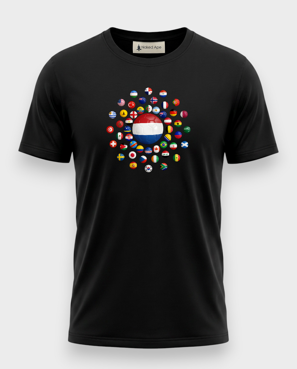 AU48: Netherlands Black Globe T-Shirt