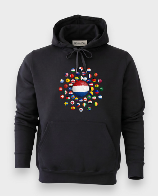 AU48: Netherlands Black Globe Hoodie