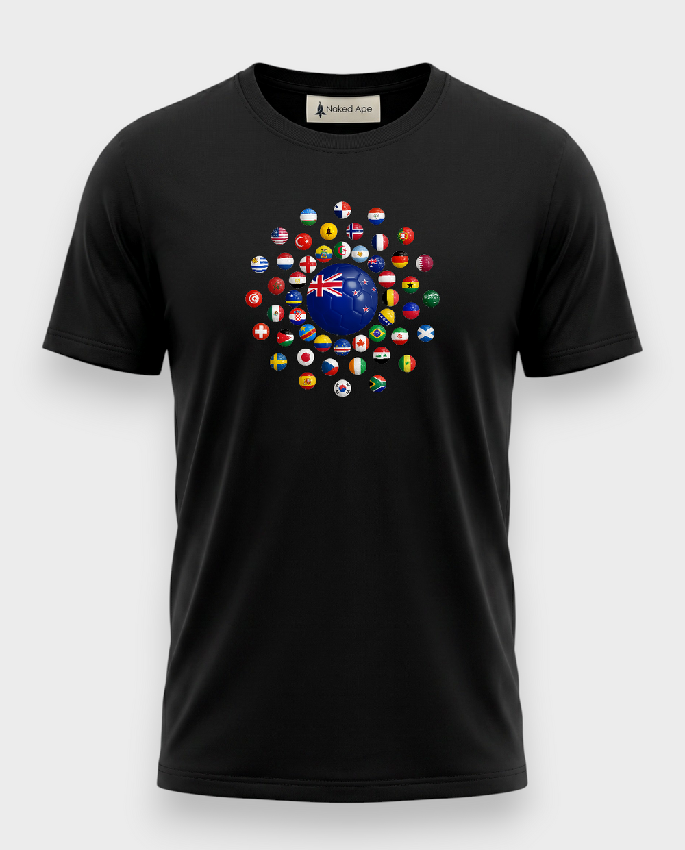 AU48: New Zealand Black Globe T-Shirt