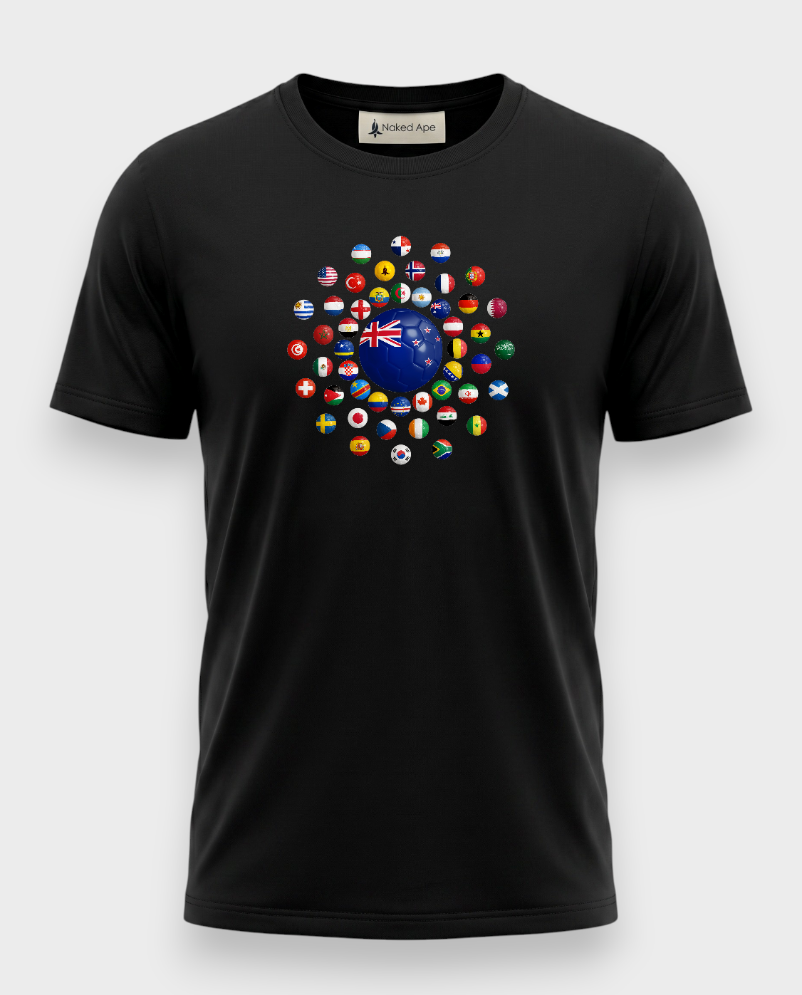 AU48: New Zealand Black Globe T-Shirt