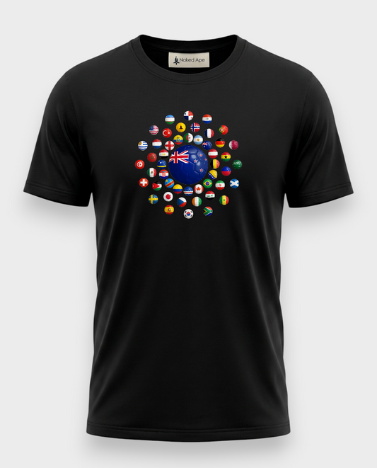 AU48: New Zealand Black Globe T-Shirt
