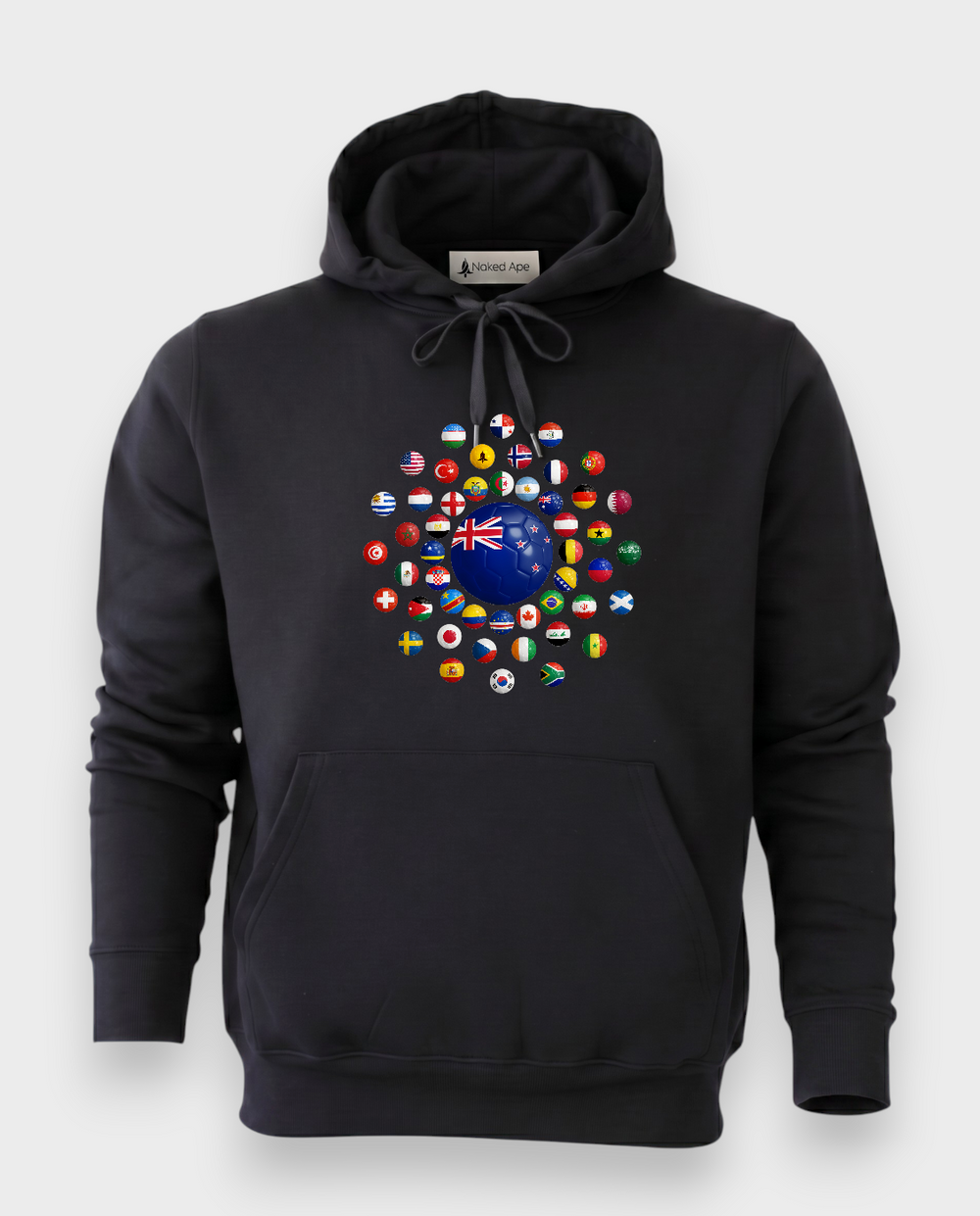AU48: New Zealand Black Globe Hoodie