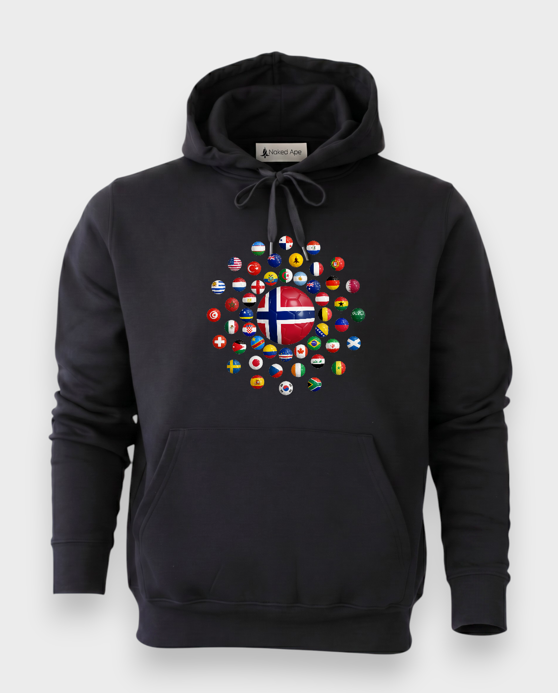 AU48: Norway Black Globe Hoodie