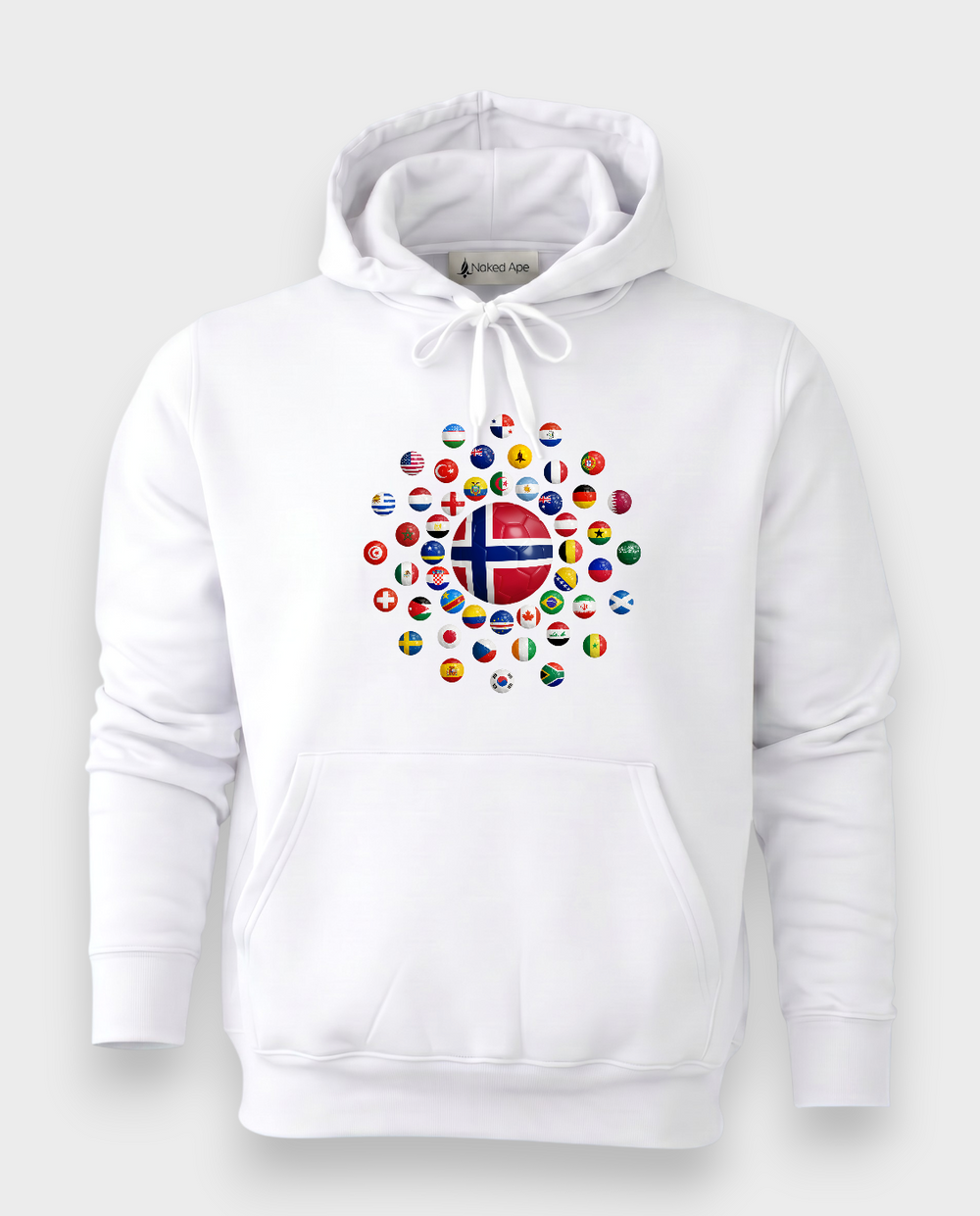 AU48: Norway White Globe Hoodie