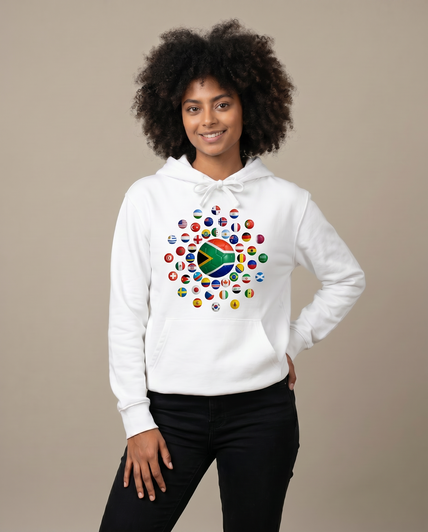 The 48 Collection: South Africa Hoodie — White