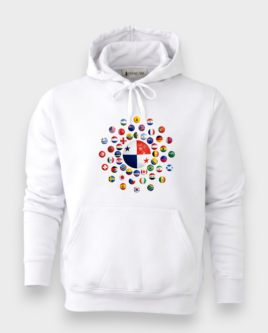 AU48: Panama White Globe Hoodie