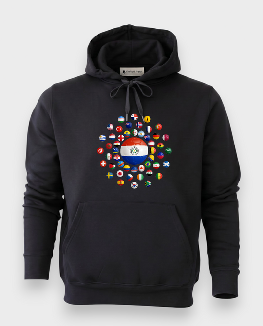 AU48: Paraguay Black Globe Hoodie