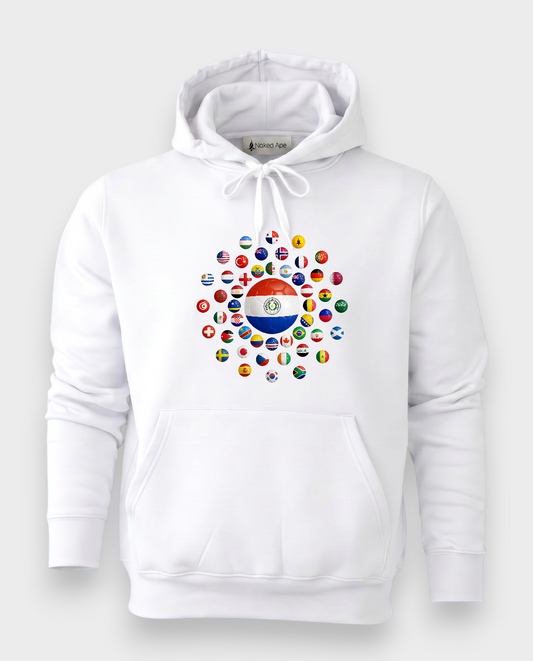 AU48: Paraguay White Globe Hoodie