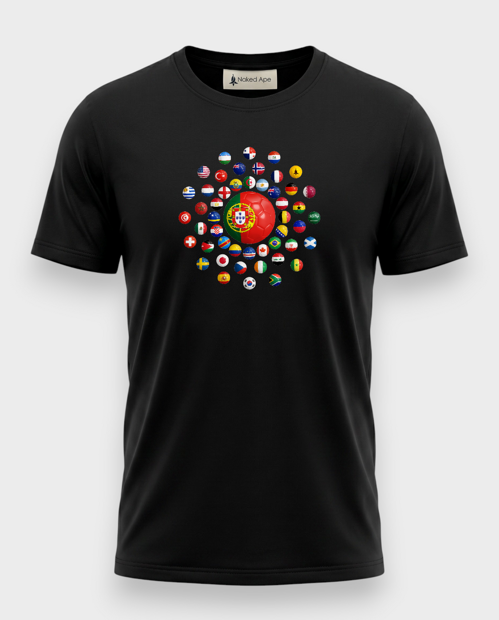 AU48: Portugal Black Globe T-Shirt