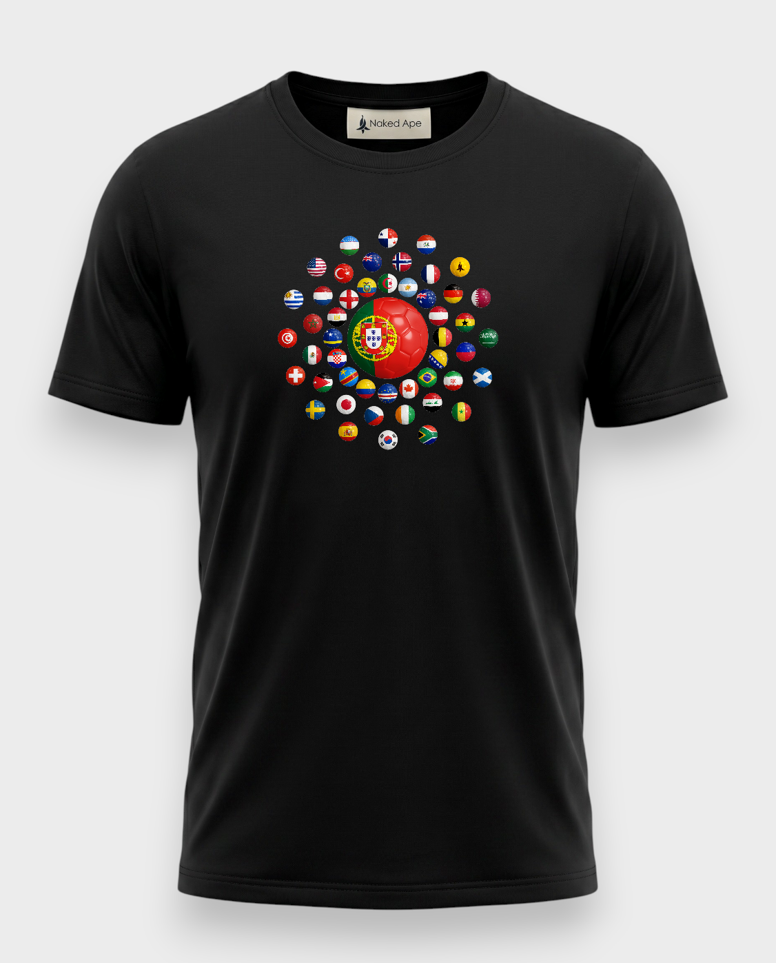 AU48: Portugal Black Globe T-Shirt