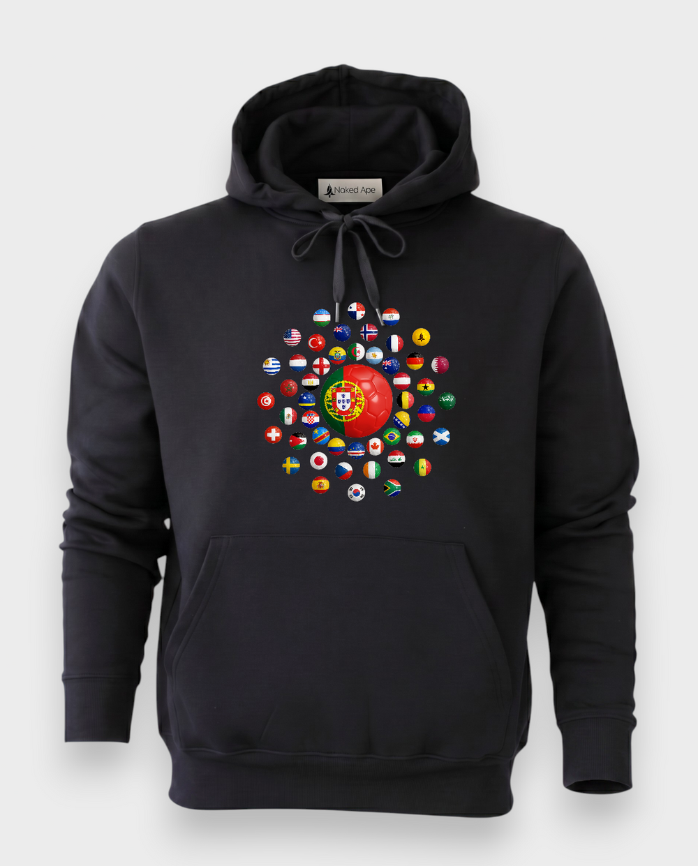 AU48: Portugal Black Globe Hoodie