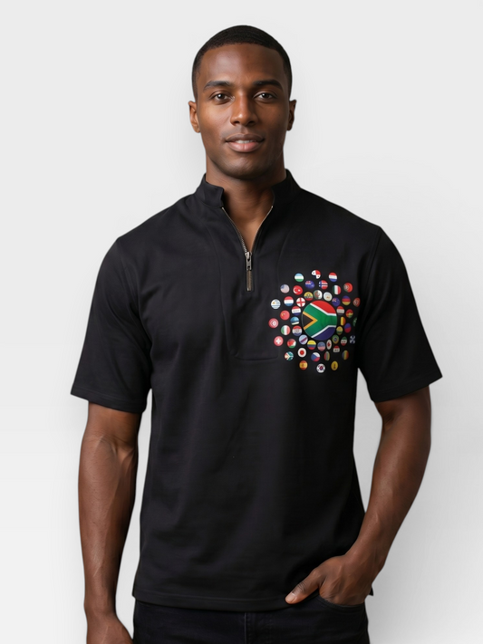 The 48 Collection: The Mathanda Short Sleeve Shirt | SA Limited Edition — Black