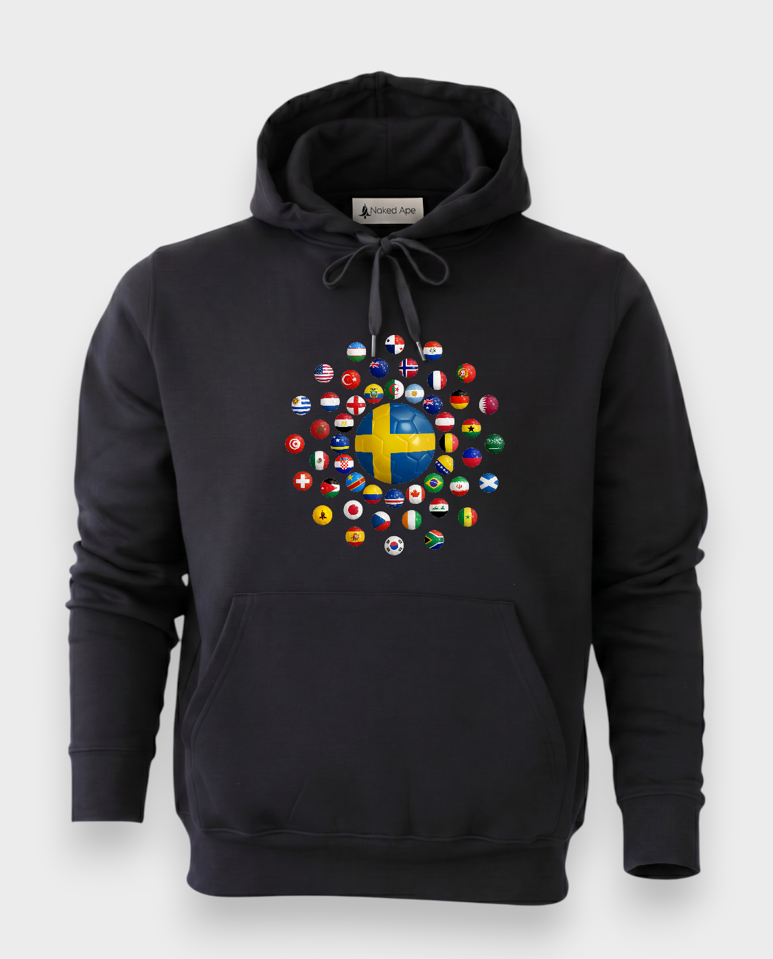 AU48: Sweden Black Globe Hoodie