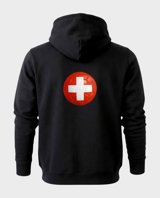 AU48: Switzerland Black Globe Hoodie