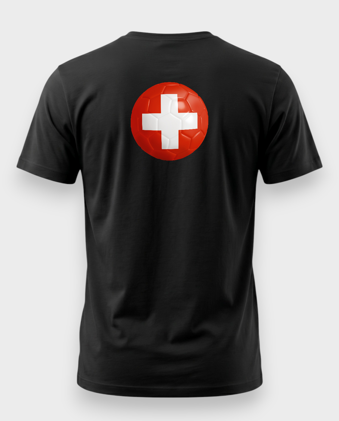 AU48: Switzerland Black Globe T-Shirt
