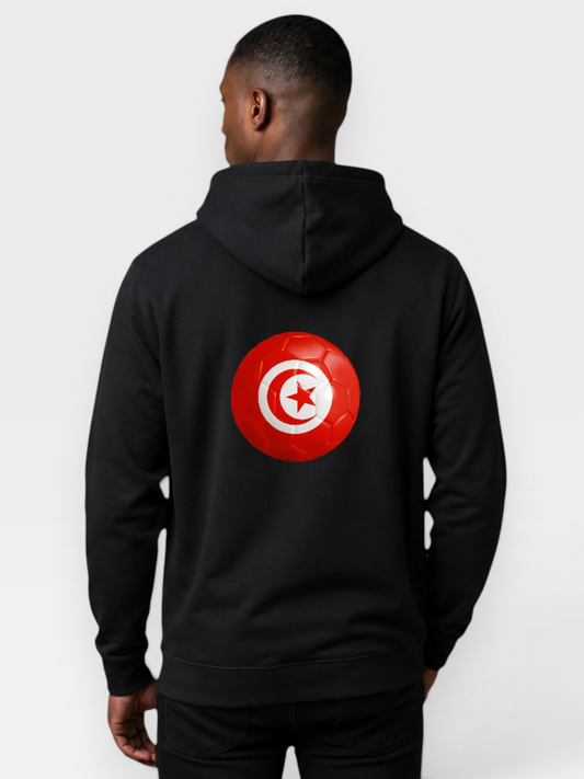 The 48 Collection: Tunisia Globe Hoodie — Black