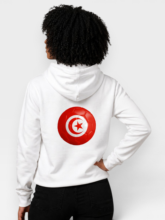 Tunisia Globe Hoodie — White