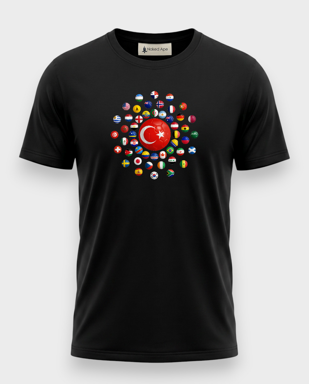 AU48: Türkiye Black Globe T-Shirt
